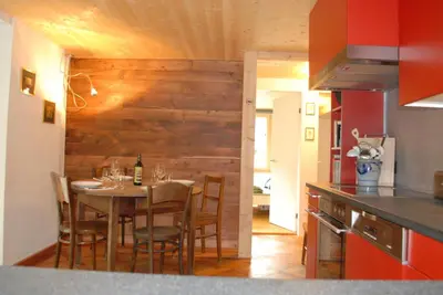 Küche/Küchenzeile in der Unterkunft Ferienwohnung Troegligasse