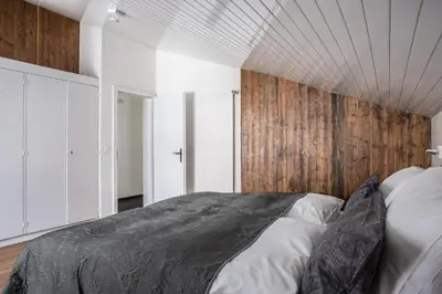 Ein Bett oder Betten in einem Zimmer der Unterkunft Chalet Josianne