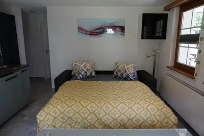 Ein Bett oder Betten in einem Zimmer der Unterkunft Art Oase - Lenzspitze