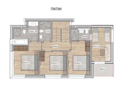 Grundriss der Unterkunft Chalet Black Pearl