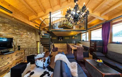 TV/Unterhaltungsangebot in der Unterkunft Chalet Black Pearl