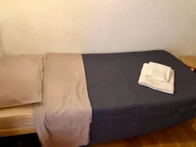 Ein Bett oder Betten in einem Zimmer der Unterkunft Crans center and close to the ski lifts