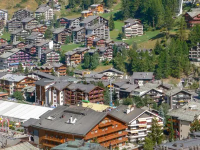 Ein allgemeiner Blick auf Zermatt oder ein Stadtblick von der Ferienwohnung aus