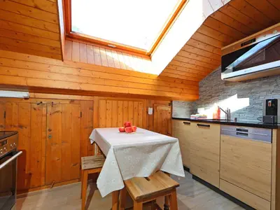 Küche/Küchenzeile in der Unterkunft Apartment Lauberhaus by Interhome