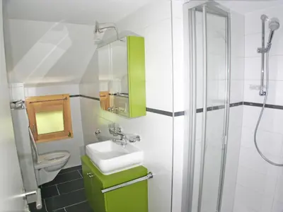 Ein Badezimmer in der Unterkunft Studio Bergfink Dachgeschoss-2 by Interhome