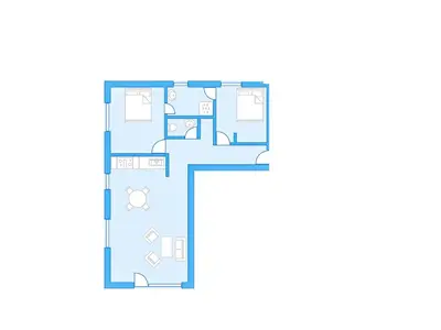 Grundriss der Unterkunft Apartment Résidence La Joie N- 1 by Interhome