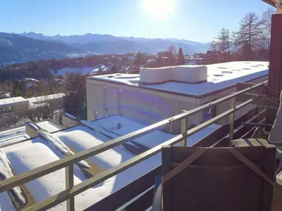 Ein allgemeiner Bergblick oder ein Berglick von der Ferienwohnung aus