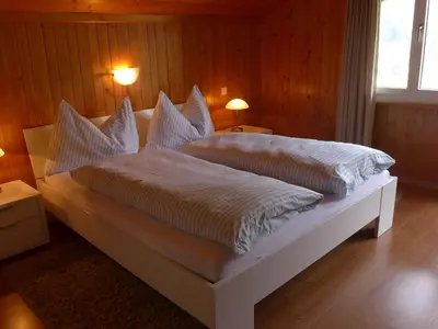 Ein Bett oder Betten in einem Zimmer der Unterkunft Apartment Chalet Bärgsunna-3 by Interhome