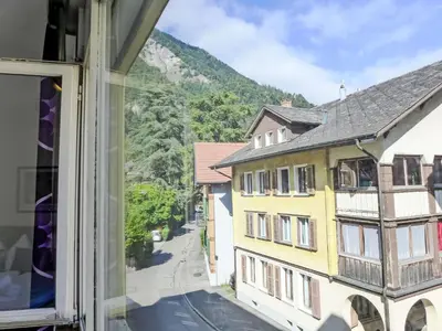 Ein allgemeiner Bergblick oder ein Berglick von der Ferienwohnung aus