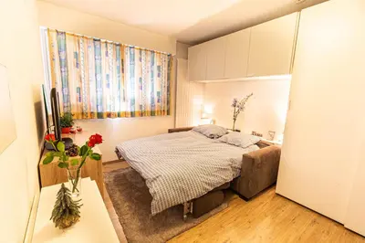 Ein Bett oder Betten in einem Zimmer der Unterkunft Studio Montana