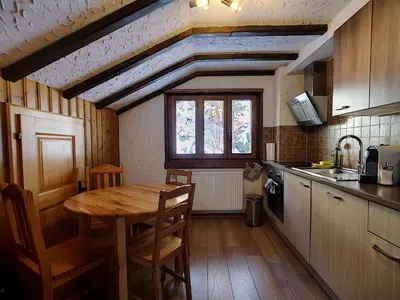 Küche/Küchenzeile in der Unterkunft Apartment with beautiful views in Zermatt