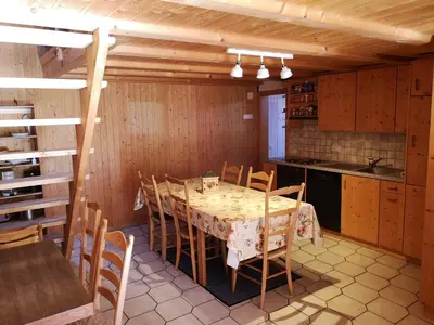 Küche/Küchenzeile in der Unterkunft Chalet mit Alpenambiente Axalp
