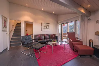 Ein Sitzbereich in der Unterkunft Chalet Primula Penthouse