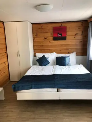 Ein Bett oder Betten in einem Zimmer der Unterkunft Mazot Zermatt