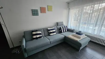 Ein Sitzbereich in der Unterkunft Ferienwohnung Zayetta Ice Cube Nr. 11