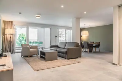Ein Sitzbereich in der Unterkunft Apartment JungfrauCenter Roteflue - GRIWA RENT