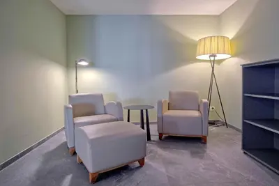 Ein Sitzbereich in der Unterkunft Apartment JungfrauCenter Roteflue - GRIWA RENT