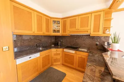Küche/Küchenzeile in der Unterkunft Apartments Saasunia