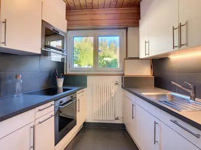 Küche/Küchenzeile in der Unterkunft Le Clavan - Studio à Crans-Montana (2-4 personnes)