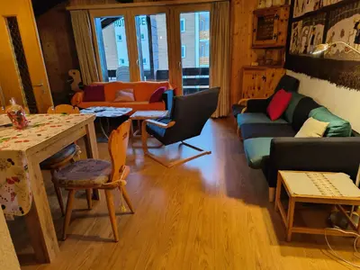 Ein Sitzbereich in der Unterkunft Haus Opal,Dachwohnung Nr.30