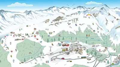Ein allgemeiner Bergblick oder ein Berglick von der Ferienwohnung aus