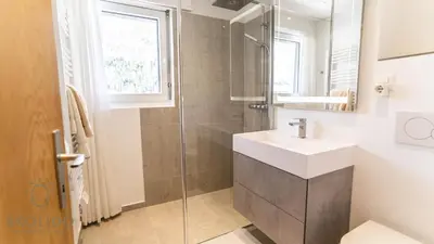 Ein Badezimmer in der Unterkunft Haus Camillo