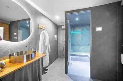 Ein Badezimmer in der Unterkunft Chalet Diognysos B&B, Wellness & Boutique Hotel