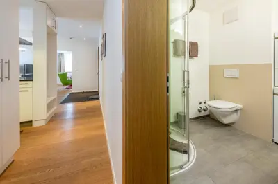 Ein Badezimmer in der Unterkunft Haus Darioli