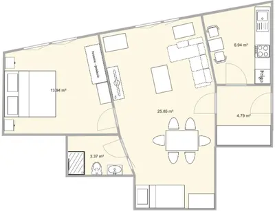 Grundriss der Unterkunft Le Clavan