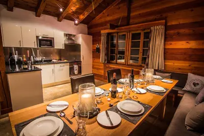 Küche/Küchenzeile in der Unterkunft Chalet Feekatz