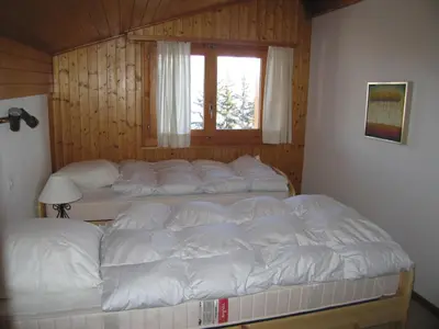 Ein Bett oder Betten in einem Zimmer der Unterkunft Chalet Brune-Haute