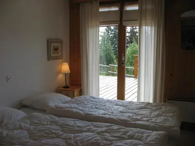 Ein Bett oder Betten in einem Zimmer der Unterkunft Chalet Brune-Haute