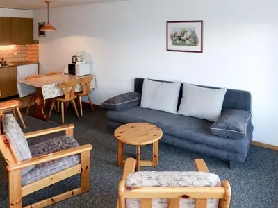 Ein Sitzbereich in der Unterkunft Studio Hameau D12 by Interhome