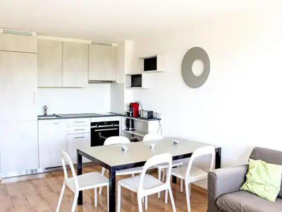 Küche/Küchenzeile in der Unterkunft Apartment Résidence Velan-24 by Interhome