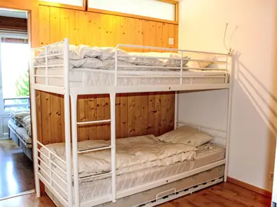 Ein Bett oder Betten in einem Zimmer der Unterkunft Apartment Résidence Velan-24 by Interhome