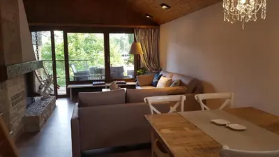 Ein Sitzbereich in der Unterkunft Ferienwohnung Ankerplatz