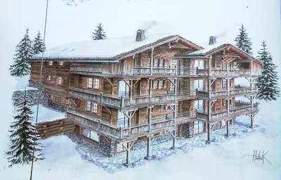 Luxury Grimentz Apartment im Winter
