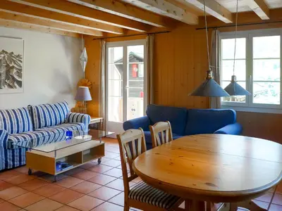 Ein Sitzbereich in der Unterkunft Apartment Stähli by Interhome