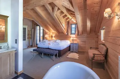 Ein Sitzbereich in der Unterkunft Rinderberg Lodge