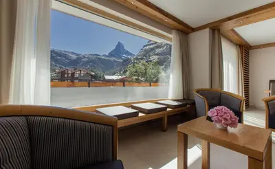 Ein allgemeiner Bergblick oder ein Berglick von der Ferienwohnung aus