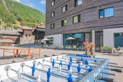 Ein allgemeiner Bergblick oder ein Berglick von des Hostels aus