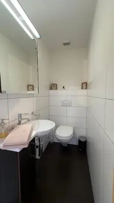 Ein Badezimmer in der Unterkunft Bergquelle Dachwohnung