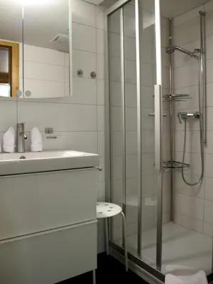 Ein Badezimmer in der Unterkunft Bergquelle 1.OG