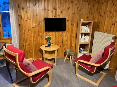 TV/Unterhaltungsangebot in der Unterkunft Au village d'Evolène, très joli studio calme et ensoleillé