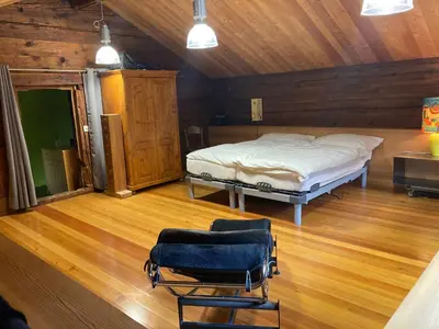 Ein Bett oder Betten in einem Zimmer der Unterkunft Chalet historique de haut standing