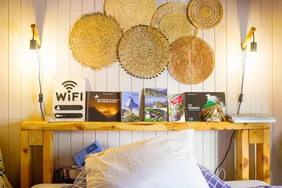 Ein Bett oder Betten in einem Zimmer der Unterkunft Chez Cathy chambre chez l'habitante