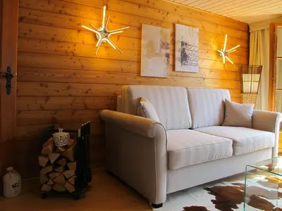 Ein Sitzbereich in der Unterkunft Matterhorn Ried Suite