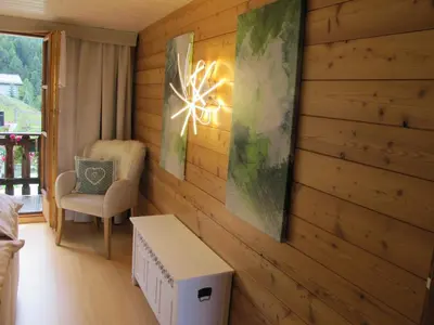 Ein Sitzbereich in der Unterkunft Matterhorn Ried Suite