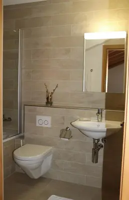 Ein Badezimmer in der Unterkunft Silberhorn
