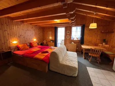 Ein Bett oder Betten in einem Zimmer der Unterkunft Châlet Bergaster